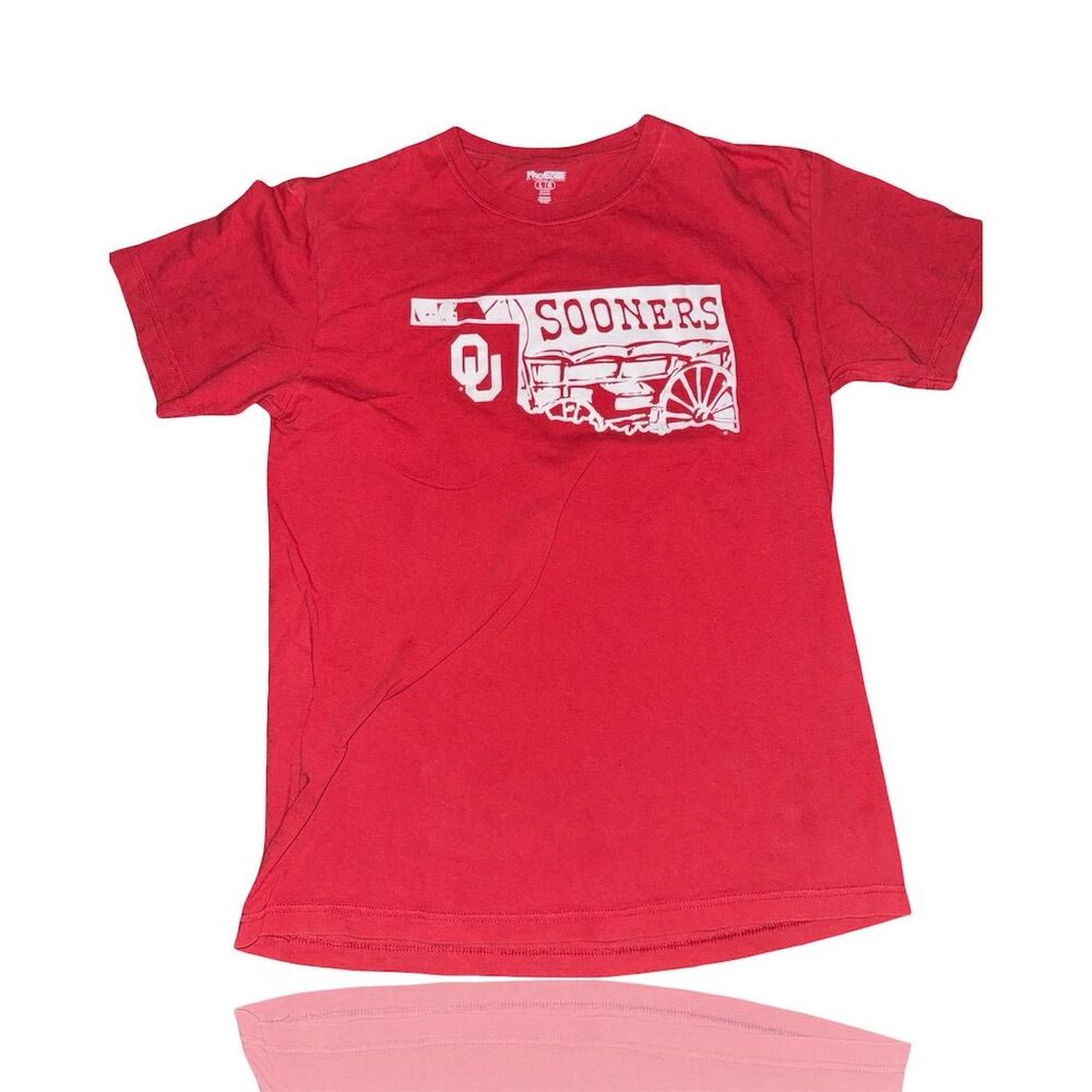 Oklahoma Sooners Vintage Men's Red Graphic T-Shirt Size L NCAA Sports